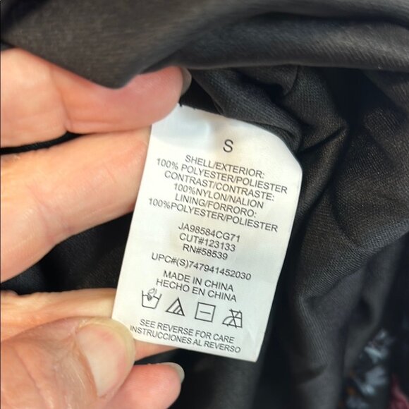 Speechless Black & Pink Floral Tie Sleeve Cut Out Midi Dress, Women’s Small - Picture 3 of 9